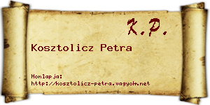 Kosztolicz Petra névjegykártya
